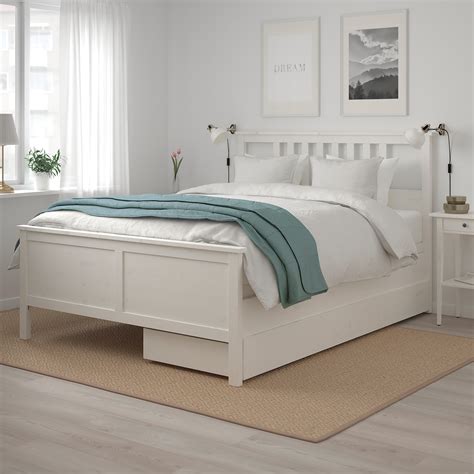 ikea bed with drawers white|ikea full bed frame white.